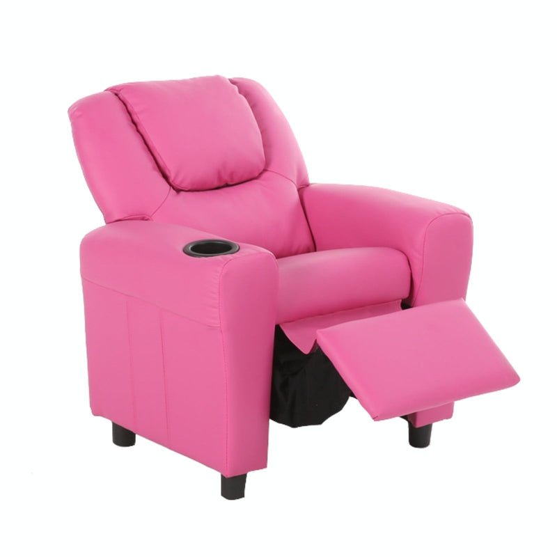 Load image into Gallery viewer, Oliver Kids Recliner Chair Sofa Children Lounge Couch PU Armchair - Pink-1

