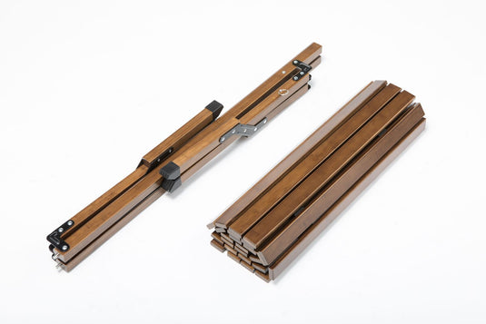 2x 93cm Foldable Bamboo Outdoor Camping Table Waterproof Wooden Travel - Large-4