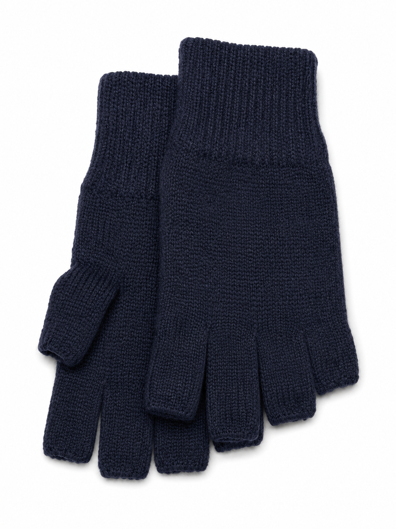 Load image into Gallery viewer, Dents 3M Thinsulate Womens Fingerless Knit Gloves Polar Insulation Thermal - Navy-0
