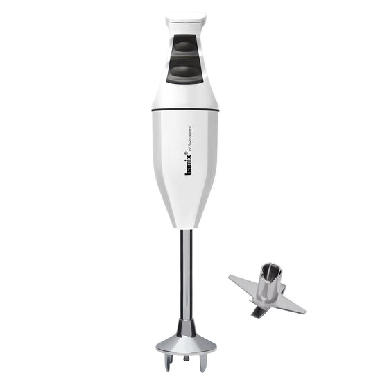 Bamix Classic Immersion Blender 140W Stick Mixer Stainless Steel Blade in White-1