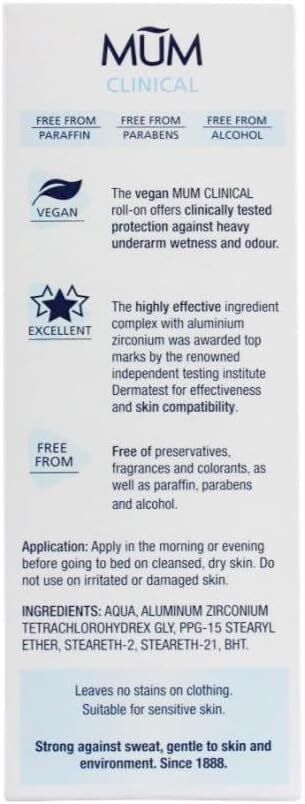 Mum Unperfumed Roll On Antiperspirant 50ml-2