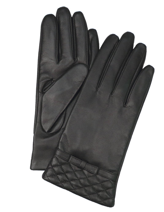 Dents Womens Kitty Sheepskin Genuine Leather Gloves Warm Winter Classic Ladies - Black-5