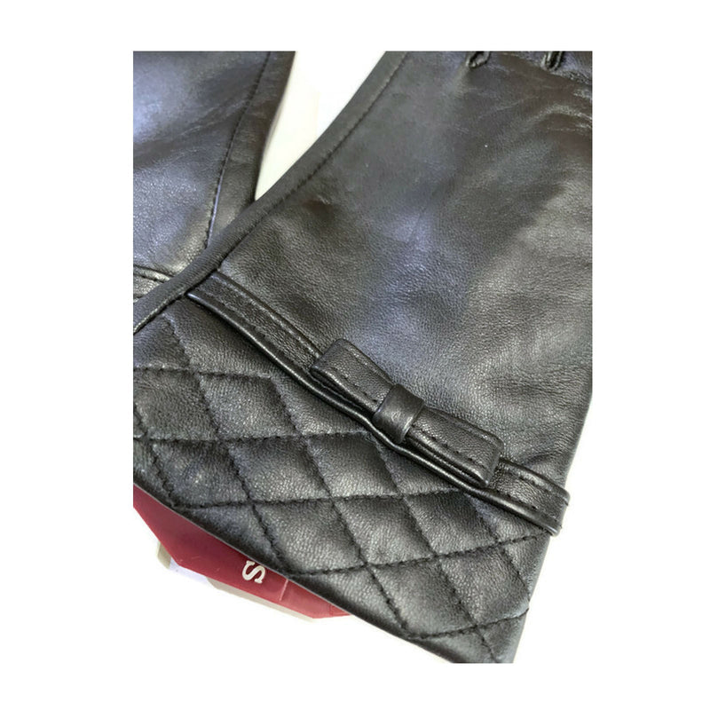 Load image into Gallery viewer, Dents Womens Kitty Sheepskin Genuine Leather Gloves Warm Winter Classic Ladies - Black-4
