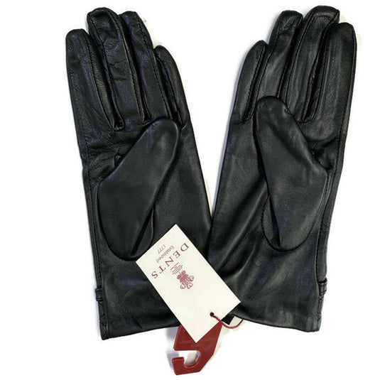 Dents Womens Kitty Sheepskin Genuine Leather Gloves Warm Winter Classic Ladies - Black-3