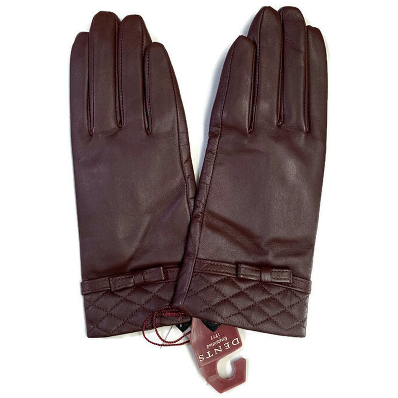 Load image into Gallery viewer, Dents Womens Kitty Sheepskin Genuine Leather Gloves Warm Winter Ladies - Burgundy-3
