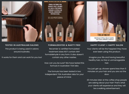 1 Litre Premium Recamier Pure Keratin Treatment Smoothing Straightening (Step 2)-4