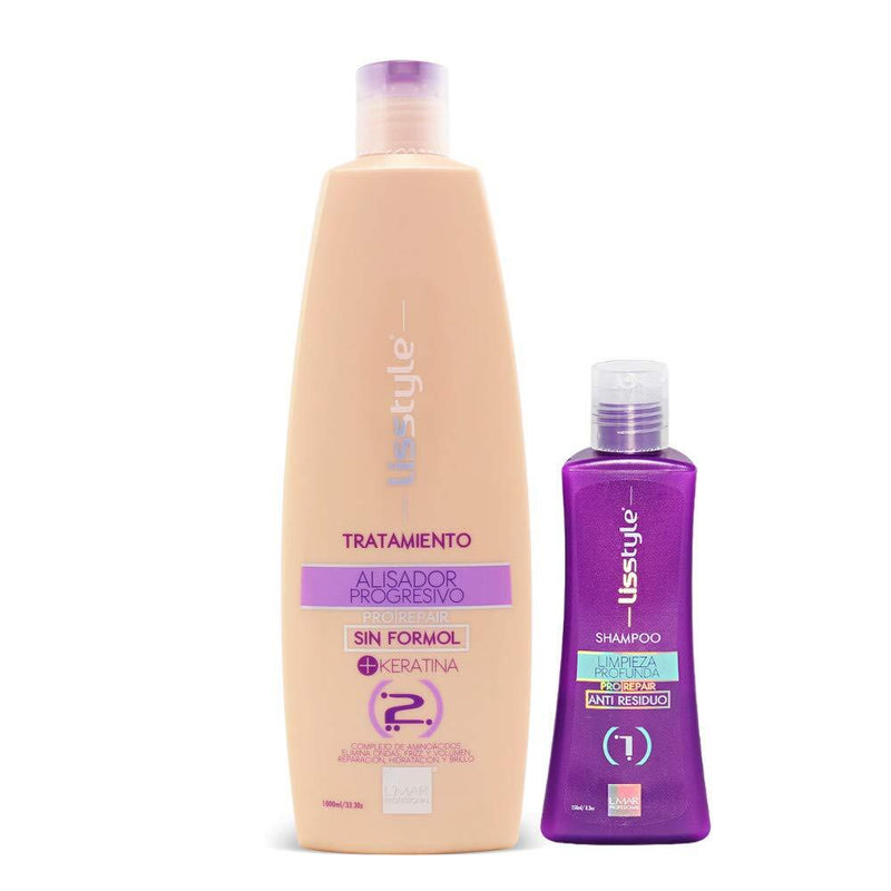 Load image into Gallery viewer, L'mar Lisstyle Alisador Pro-Repair 2-Step Keratin Hair Straightening Treatment Kit-1
