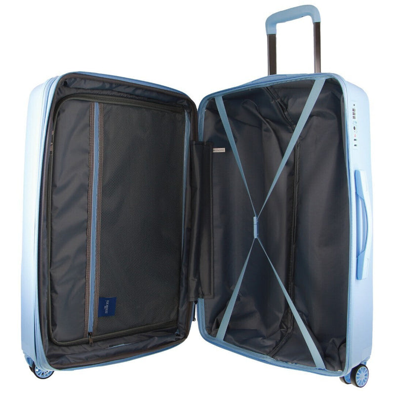 Load image into Gallery viewer, Monaco Checked Luggage Bag Travel Carry On Suitcase 65cm (82.5L) - Blue
