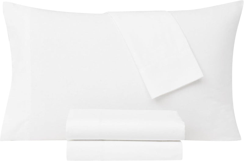 Load image into Gallery viewer, FRYE 3-Piece Single Bed Sheet Set Cotton/Linen Blend in White (US Twin)-2
