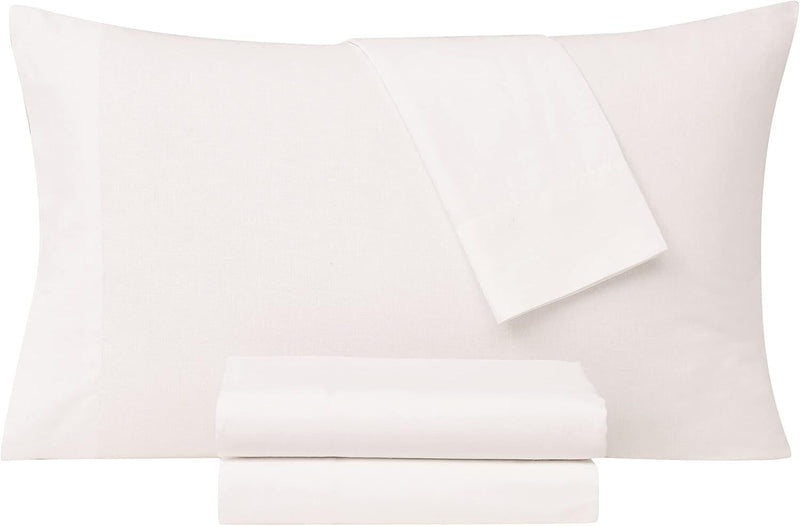 Load image into Gallery viewer, FRYE Cotton/Linen Blend 4-Piece Bed Sheet Set in White (Full/Double Size)-3
