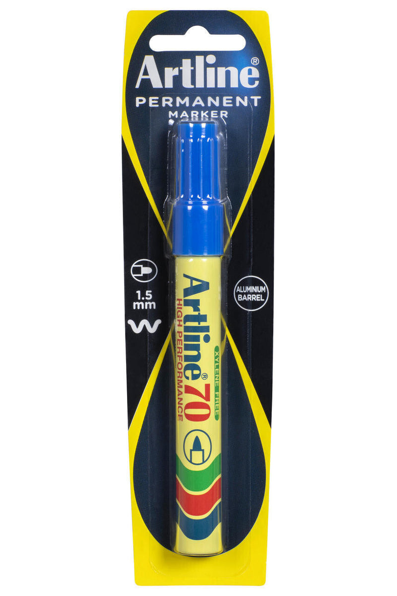 Load image into Gallery viewer, 12x Artline 70 Permanent Marker 1.5mm Bullet Nib - Blue Bulk Pack-2
