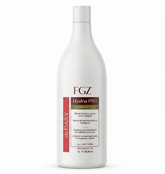 Hydra Pro Shampoo 1L (Amino Acids / Collagen / Silk Protein) by FGZ Keratin & Nanoplasty SAFE-0
