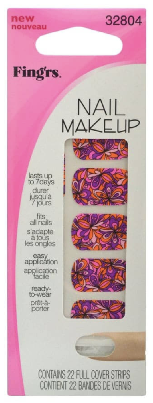 Load image into Gallery viewer, Fing'rs Nail Makeup Full Cover Strips 32804 Blossom Out - 1 Pack of 22-0
