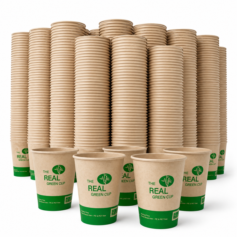 Load image into Gallery viewer, 2500x Bamboo Paper Drinking Coffee Cups (Single Wall) w/ Water Based Lining - 7oz (210ml)-1
