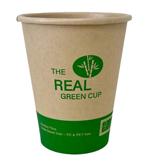 2500x Bamboo Paper Drinking Coffee Cups (Single Wall) w/ Water Based Lining - 7oz (210ml)-2