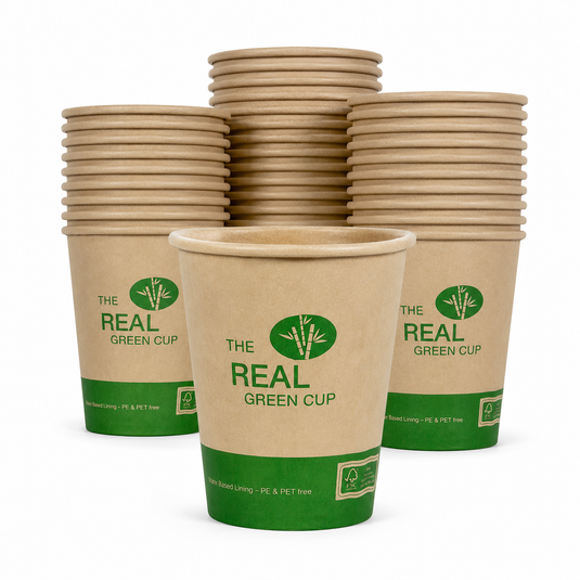 500x Bamboo Paper Drinking Coffee Cups (Double Wall) w/ Water Based Lining - 8oz (280ml)-1