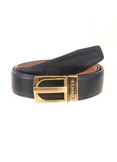 Load image into Gallery viewer, Dents Mens Reversible Leather Belt Genuine Colour Swap - Navy/Brown-3

