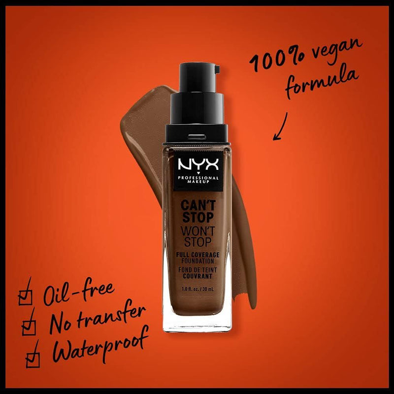 Load image into Gallery viewer, NYX Professional Makeup Can't Stop Won't Stop Full Coverage Liquid Foundation - 22 Deep Cool-3
