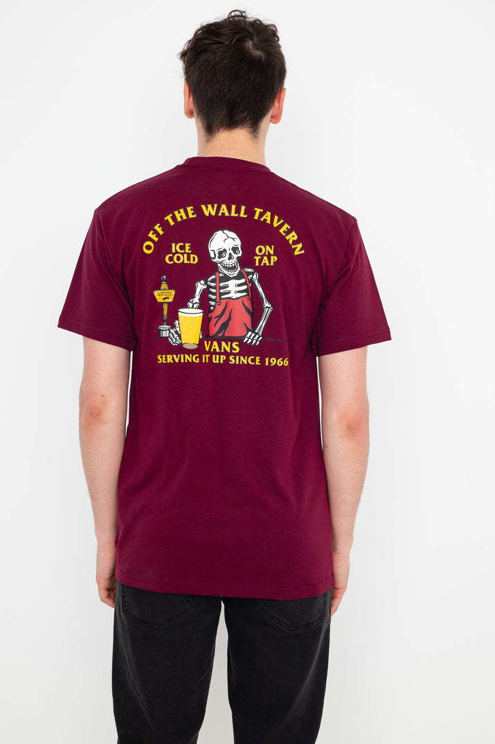 Load image into Gallery viewer, Vans Mens Off The Wall Tavern T-Shirt- Burgundy
