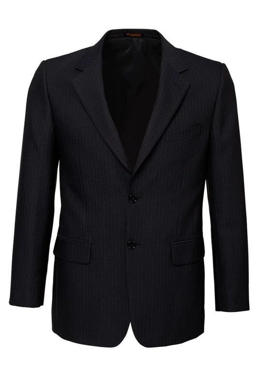Mens Single Breasted 2 Button Suit Jacket Work Business - Pin Striped-10