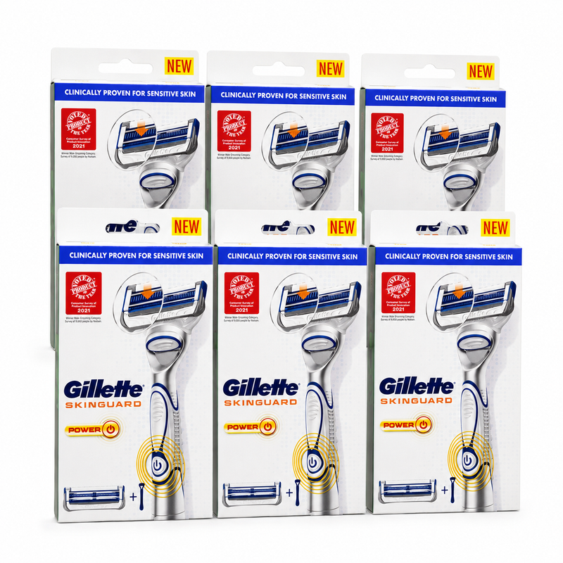 Load image into Gallery viewer, 6x Gillette Mens Razor Skinguard Razor (6 Handles with 6 Cartridges)-0
