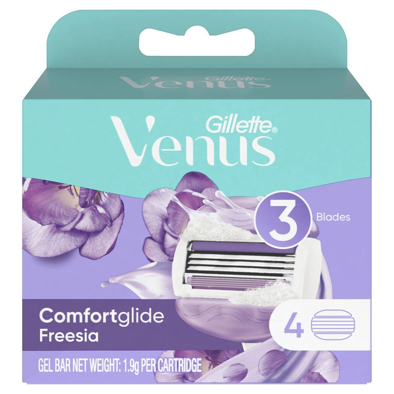 Load image into Gallery viewer, 1 Pack of 4 Gillette Venus Comfort Glide Freesia Scent 3 Razor Blades-1
