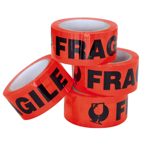 Load image into Gallery viewer, 36x Rolls Fragile Packaging Tape (48mm x 66m) - Black on Fluro Orange - 1 Carton-2
