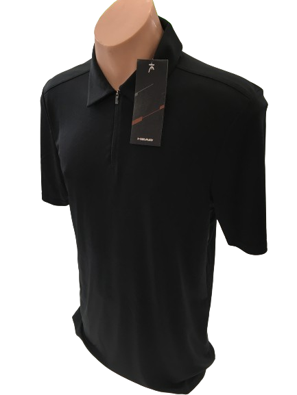 Head Mens Basic Technology Endo Dry And Ergo Stretch Polo Tennis Sport  - Black-2