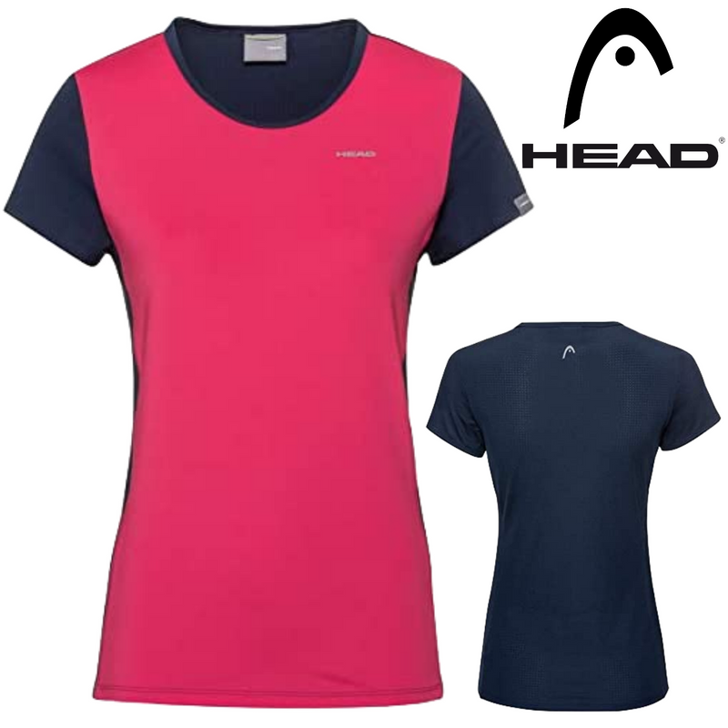Load image into Gallery viewer, HEAD Womens Mia T-Shirt Tennis Sports Gym Workout - Magenta/Dark Blue-4

