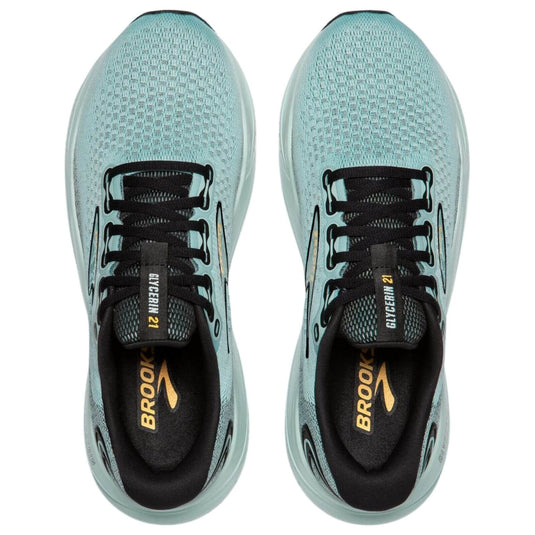Mens Brooks Glycerin 21 Running Shoes in Cloud/Black/Gold – Size 13