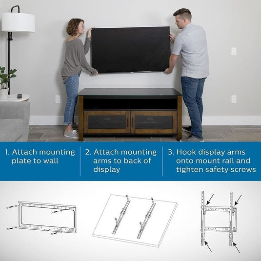 Philips 40"-100" Universal Tilt TV Wall Mount VESA for Flat & Curved Screens/Televisions-3