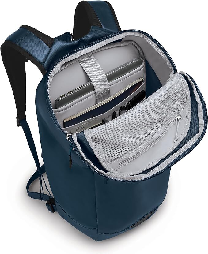 Load image into Gallery viewer, Osprey Transporter Small Zip Top Bag Backpack - Venturi Blue-2

