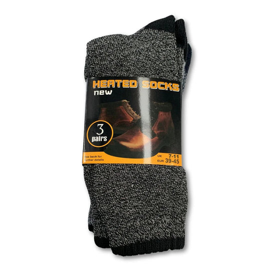 3 Pairs Mens THERMAL HEATED SOCKS Warm Winter Comfort Mens Work Size UK 7-11-0