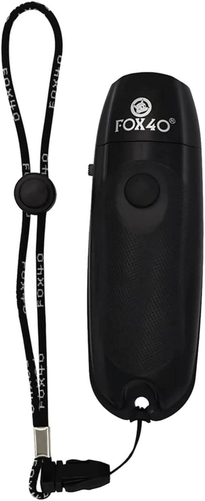 Load image into Gallery viewer, Fox 40 Electronic Whistle with Wrist Lanyard in Black-3
