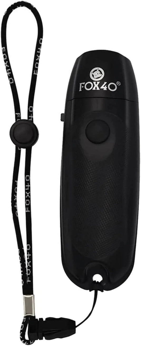 Fox 40 Electronic Whistle with Wrist Lanyard in Black-3