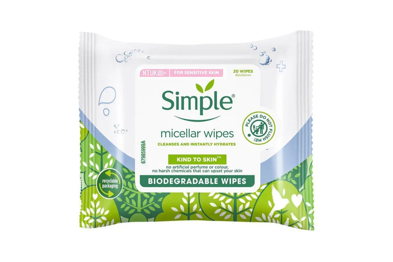 Load image into Gallery viewer, 1 Pack of 20 Simple Micellar Wipes For Sensitive Skin-0
