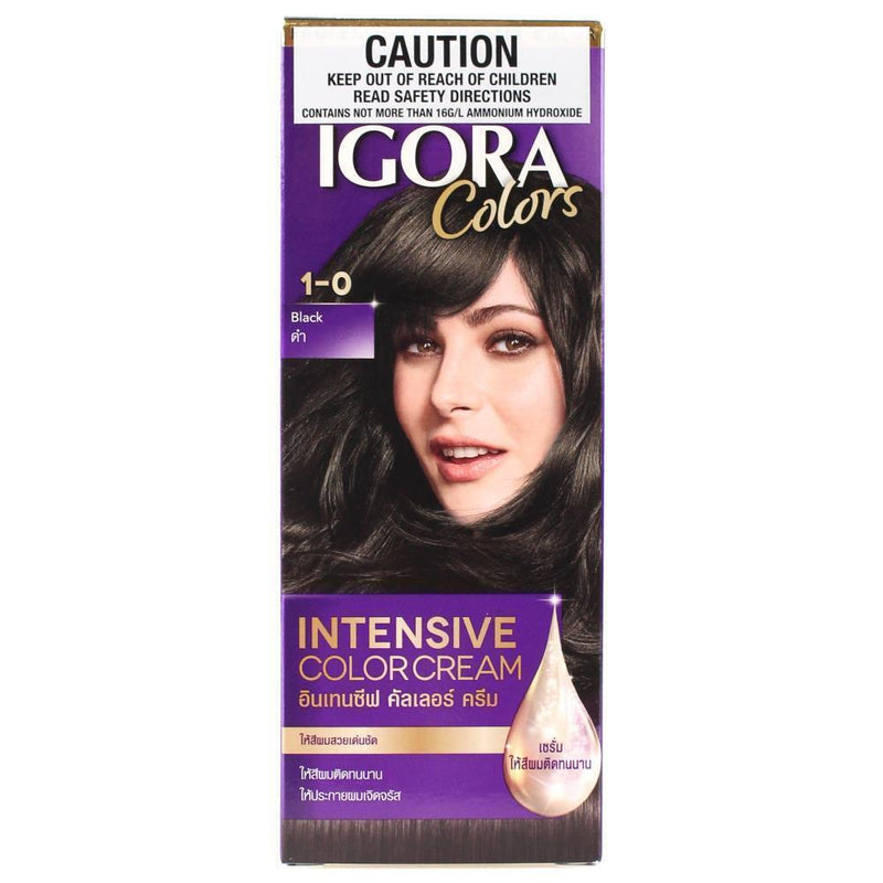 Load image into Gallery viewer, SCHWARZKOPF IGORA INTENSIVE COLOUR CREAM PERMANENT HAIR COLOUR BLACK 1-0-3

