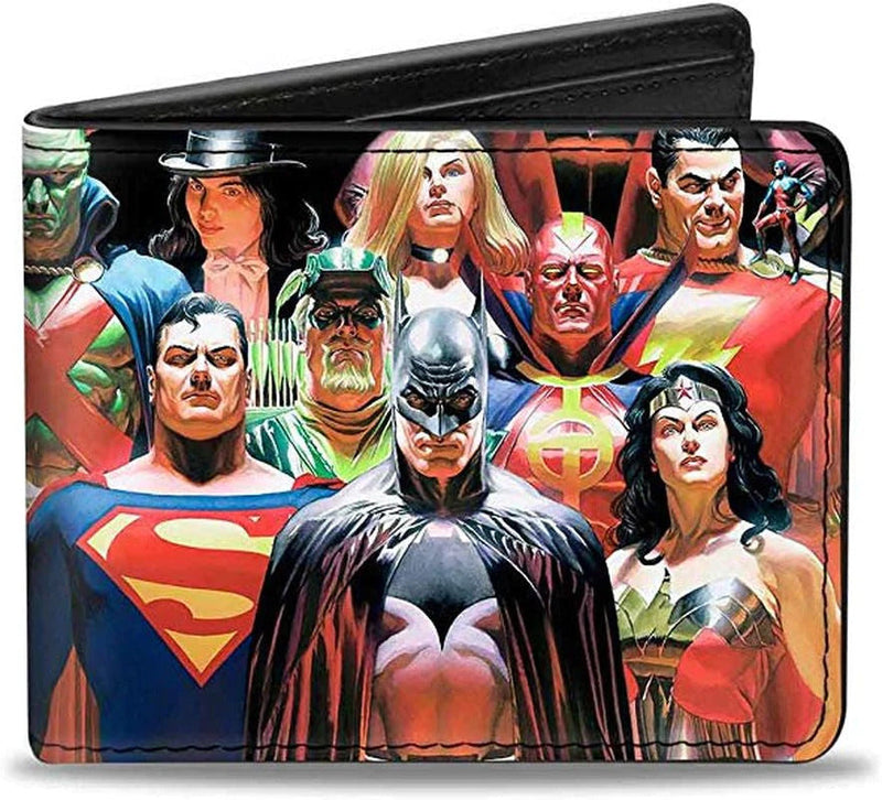 Load image into Gallery viewer, DC Comics Heroes vs Villains Wallet Bi-Fold Bifold Tilted Logo-1
