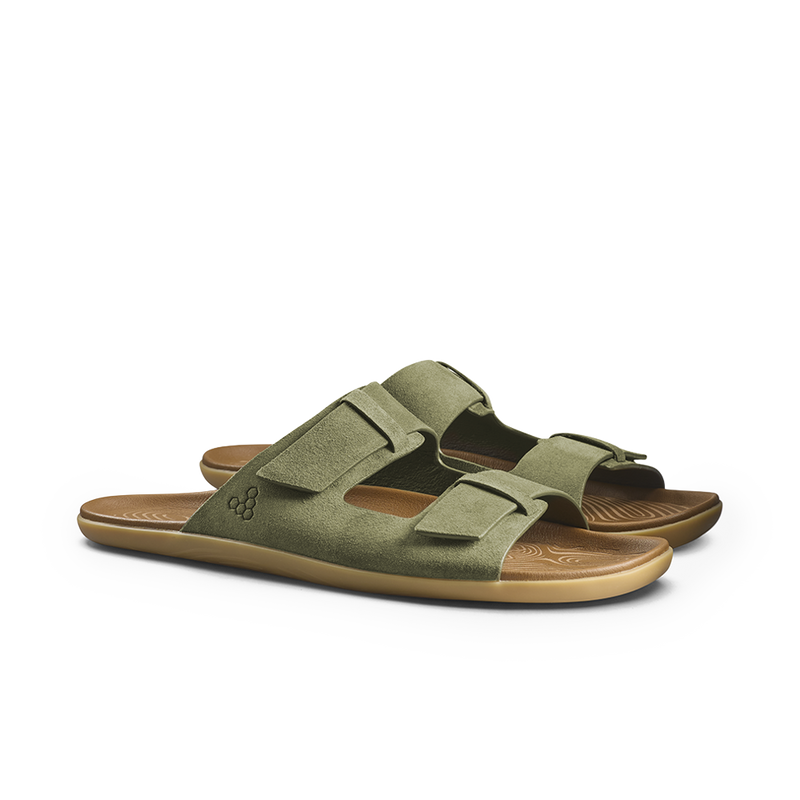 Load image into Gallery viewer, Vivobarefoot Sensus Yin Slide Mens Dark Olive-3
