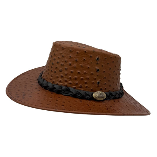 Jacaru 9016 Ostrich Hat – Genuine Ostrich Leather | Statement Piece