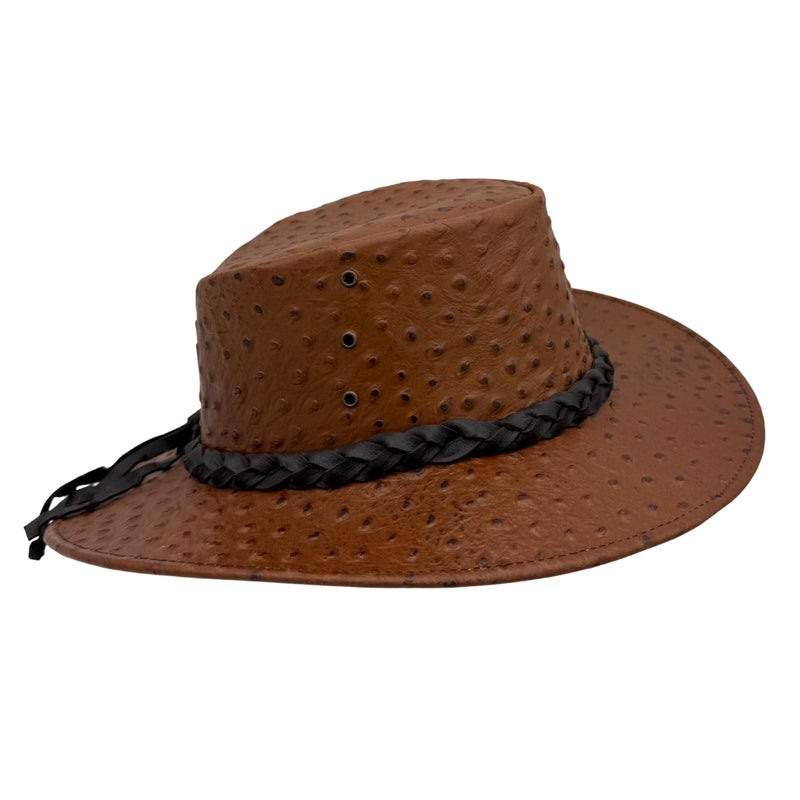 Load image into Gallery viewer, Jacaru 9016 Ostrich Hat – Genuine Ostrich Leather | Statement Piece

