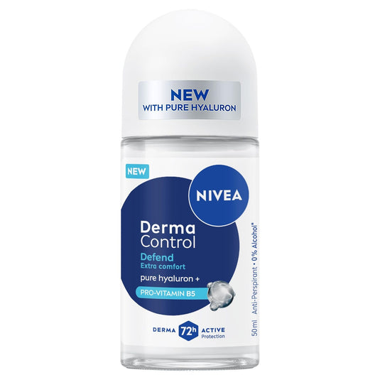 NIVEA Womens Derma Control 50ml Roll-On Antiperspirant Deodorant 72H-0
