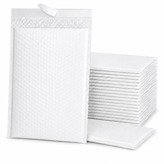 100x White Poly Bubble Mailers Padded Cushioned Postage Envelope - "Size 4" (265mm x 375mm)-0