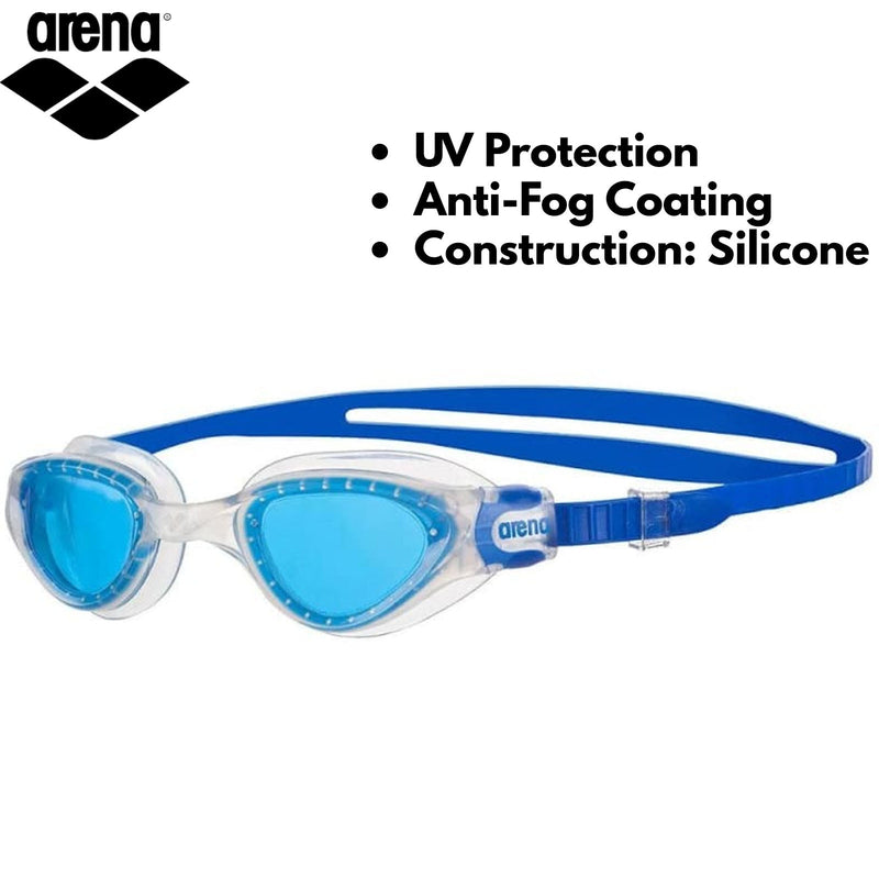Load image into Gallery viewer, Arena Adult Goggles Swim Cruiser Soft Wide Vision Swimming Goggle - Blue-0
