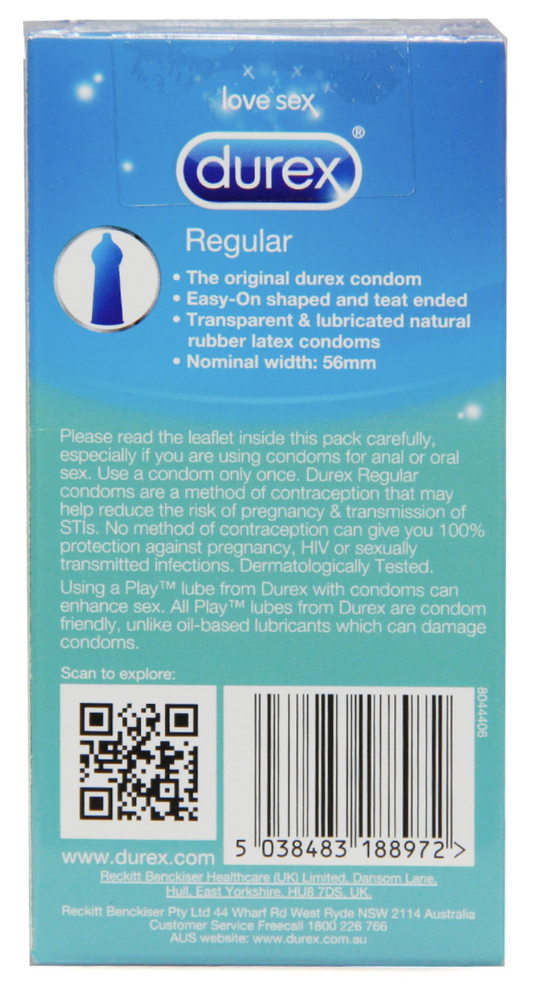10pcs Durex Regular Condoms - 1 Pack-2