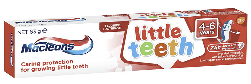 Load image into Gallery viewer, Macleans Fluoride Toothpaste Little Teeth 63g For Kids 4-6 years - Bubble Mint-0
