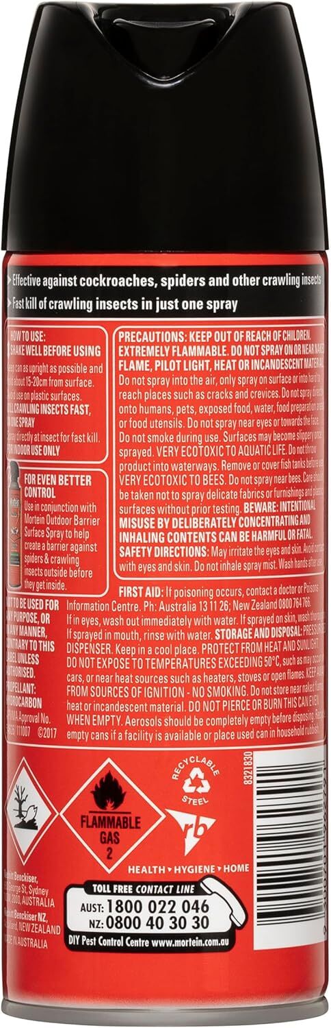 Load image into Gallery viewer, Mortein Fast Knockdown Odourless Surface Spray Crawling Insect Killer 250g-3
