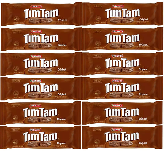 Arnott's Tim Tam Original Chocolate Biscuits 200g - 12 Packets Bulk (Fresh Australian Batch)-0