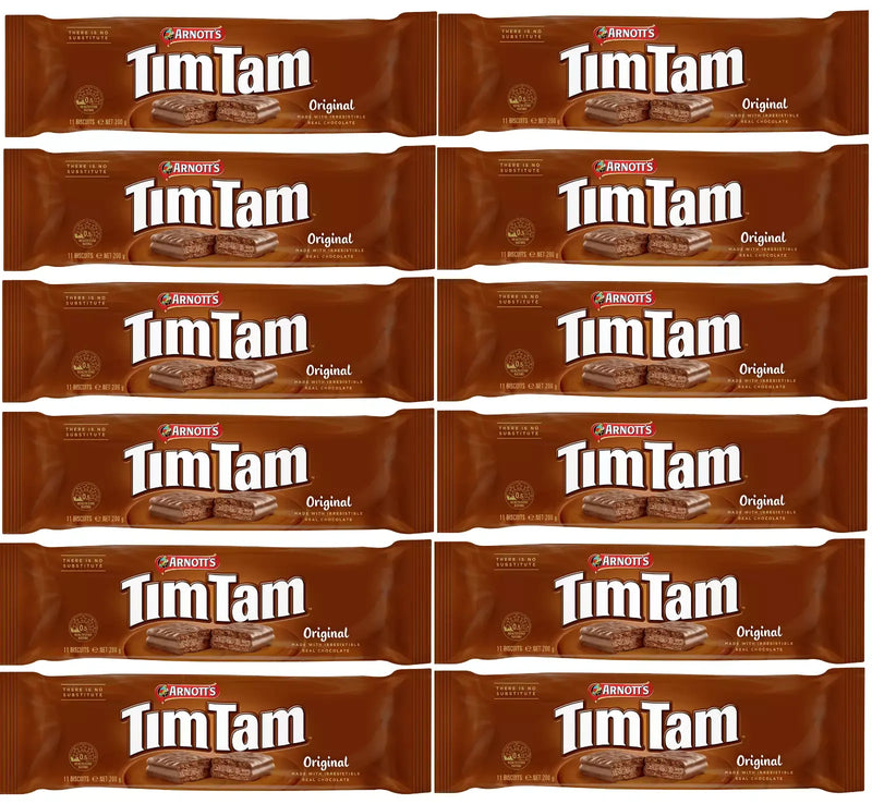 Load image into Gallery viewer, Arnott's Tim Tam Original Chocolate Biscuits 200g - 12 Packets Bulk (Fresh Australian Batch)-1
