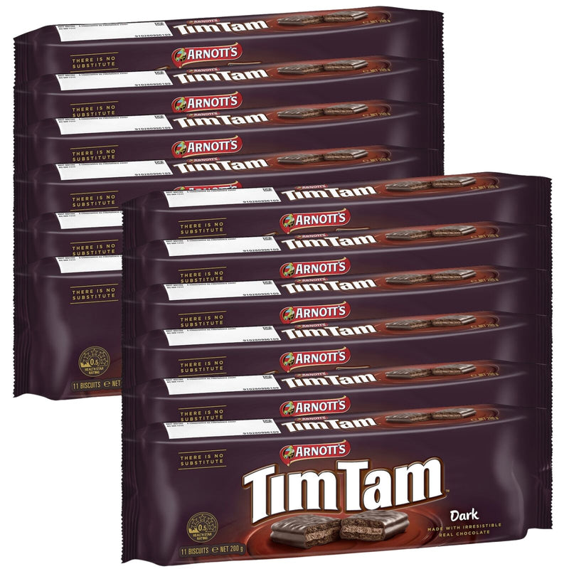Load image into Gallery viewer, 12x Arnott's Tim Tam Dark Chocolate Biscuits 200g - 1 Packet (Fresh Australian Batch)-1

